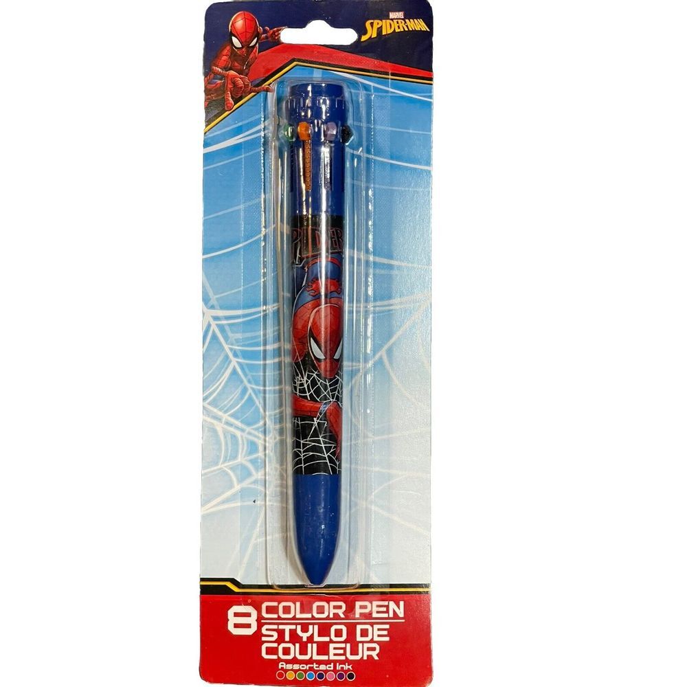 Marvel Spiderman 8 Color Retractable Pen- NEW 2024
